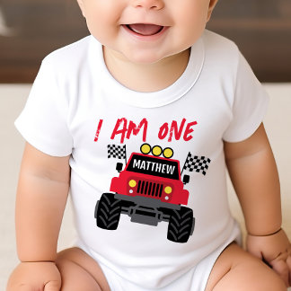 Monster Truck Boy 1e verjaardag gepersonaliseerd