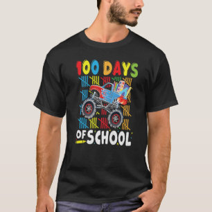 Monster Truck Boy Lovers 100th Day of School Kinde T-shirt