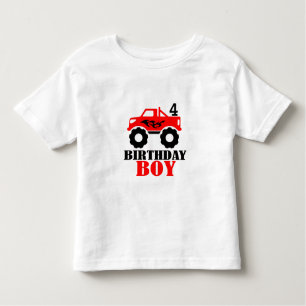 Monster Truck Boys Age Birthday Kinder Shirts
