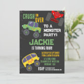 Monster truck Boys invitation anniversaire (Debout devant)