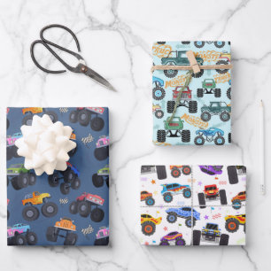 Monster Truck-cadeauverpakking, Wielpapier voor gr Inpakpapier Vel