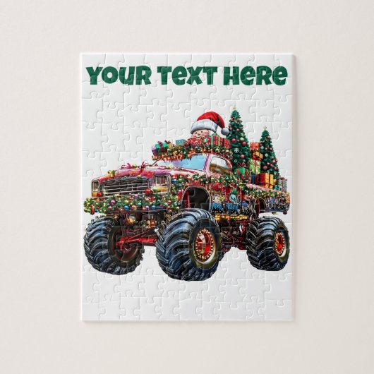 Monster Truck Christmas - Puzzle modifiable (Vertical)