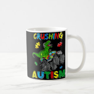 Monster Truck Crushing Austim Autism Awareness TR Koffiemok