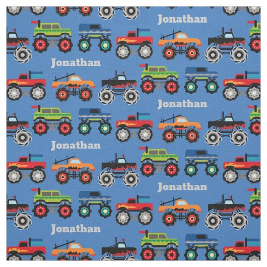 Monster Truck Custom Fabric Stof (Swatch)