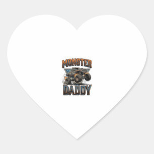 Monster Truck Daddy Vintage Gravure Shirt Ontwerp Hart Sticker