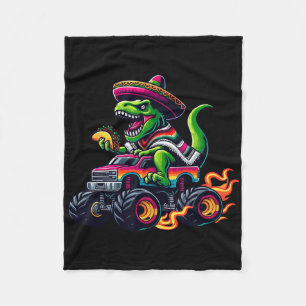 Monster Truck Dinosaur Taco Hoed Kinderen Jongens Fleece Deken