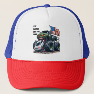 Monster truck elektrische auto honkbal trucker hoe trucker pet