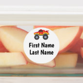 Monster Truck Étiquette pour les articles pour enf (Apposé)