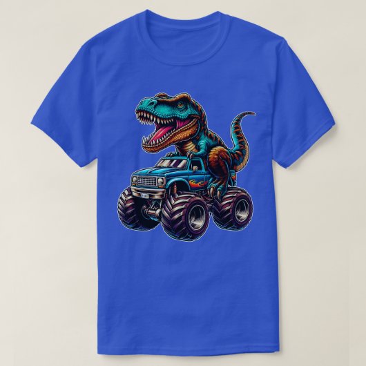 Monster Truck Grappig Ontwerp Rijden T Rex Lover A T-shirt (Design voorkant)