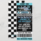 Monster Truck Haaien Uitnodiging (Voorkant / Achterkant)