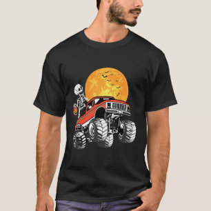 Monster Truck Halloween Boys Truck Pompoen T-shirt