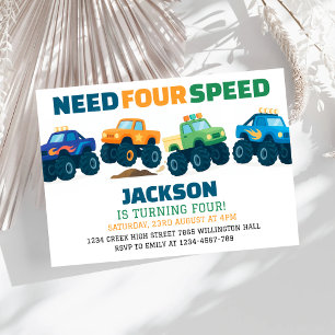 Monster Truck heeft 4-speed raceverjaardagen nodig Kaart