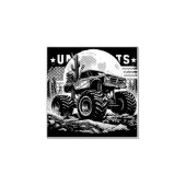 MONSTER TRUCK HOUT KUNST STEMPEL (Afrduk)
