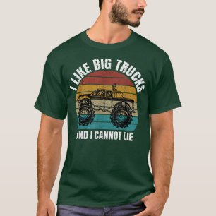 Monster Truck, ik hou van grote vrachtwagens en ik T-shirt