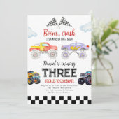 Monster Truck Invitation Anniversaire Monster Truc (Debout devant)