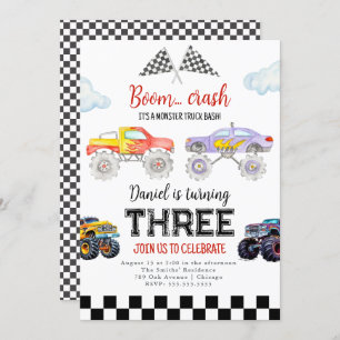 Monster Truck Invitation Anniversaire Monster Truc