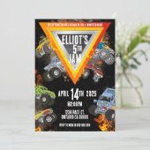 Monster Truck Invitation Kaart (Staand voorkant)
