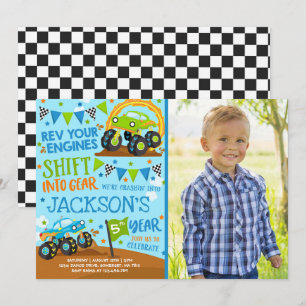 Monster Truck Invitation Monster Truck Birthday Kaart
