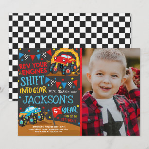 Monster Truck Invitation Monster Truck Birthday Kaart