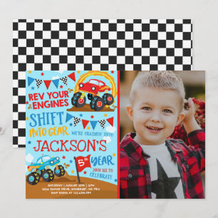 Monster Truck Invitation Monster Truck Birthday Kaart