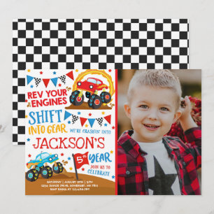 Monster Truck Invitation Monster Truck Birthday Kaart