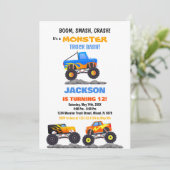 Monster Truck Invitations Anniversaire Camions (Debout devant)