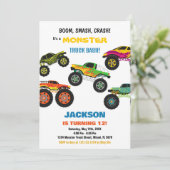 Monster Truck Invitations Anniversaire Couleurs (Debout devant)