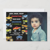 Monster Truck Invitations d'anniversaire avec phot (Devant)