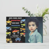 Monster Truck Invitations d'anniversaire avec phot (Debout devant)