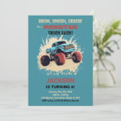 Monster Truck Invitations d'anniversaire Green (Debout devant)