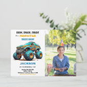 Monster Truck Invitations d'anniversaire Photo ver (Debout devant)