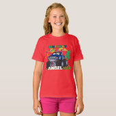 Monster Truck Jongens Custom Verjaardagsfeest T-shirt (Voorkant volledig)