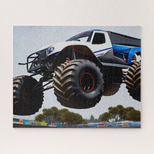 Monster Truck Jump Olieverf, puzzel