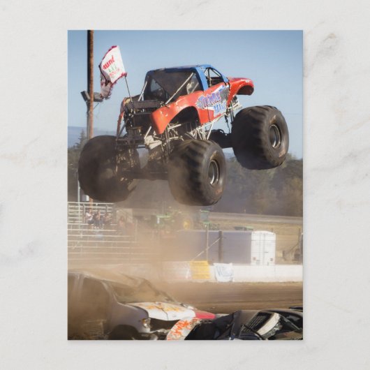 Monster Truck Jumping Briefkaart (Voorkant)