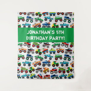 Monster Truck Kinderen Wandkleed