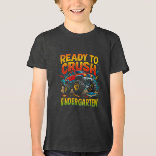 Monster Truck Kleuterschool Smash Design Tri-Blend Shirt