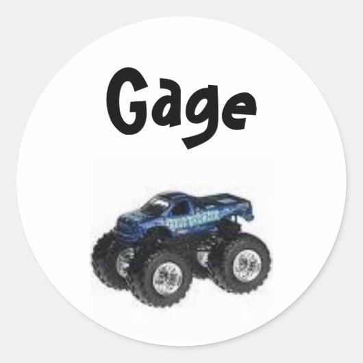 Monster Truck Label - Gepersonaliseerd (Voorkant)