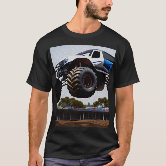 Monster Truck Launch, Mens Tshirt (Devant)