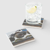 Monster Truck Launch, Stone Onderzetter (Zijkant)