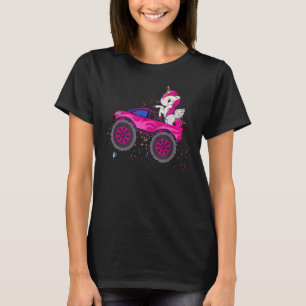 Monster Truck Leuke Eenhoorn Verjaardag Party Mons T-shirt