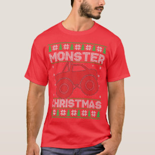 Monster Truck Lover Xmas Licht Ugly Monster Chris T-shirt