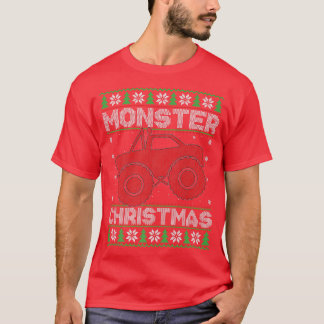 Monster Truck Lover Xmas Licht Ugly Monster Chris T-shirt