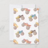 Monster Truck Merci Cartes | Truck Party (Dos)