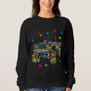 Monster Truck met Autisme Awareness Puzzle Love AG Trui