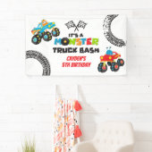 Monster Truck monsters verjaardag Spandoek (Insitu)