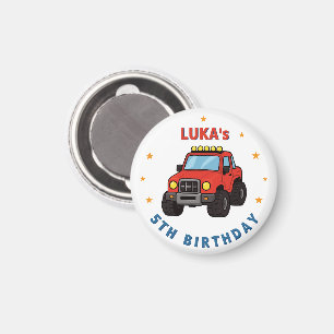 Monster Truck Naam Leeftijd Verjaardagsfeestje Magneet