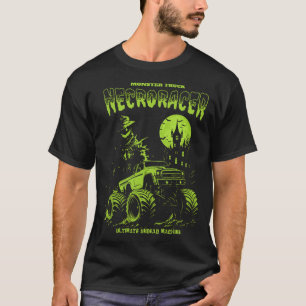 Monster Truck Necro Racer Halloween Horror T-shirt