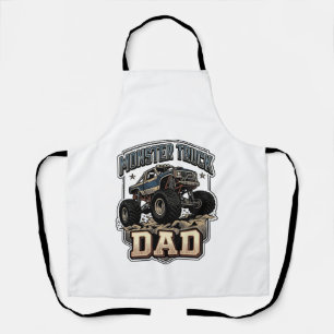 Monster Truck Papa Vintage Vector T-shirt Ontwerp_ Schort