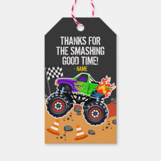 Monster Truck Party Favor Labels Cadeaulabel