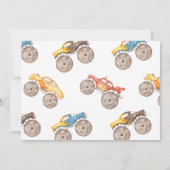 Monster Truck Photo Birthday Invitation Kaart (Achterkant)